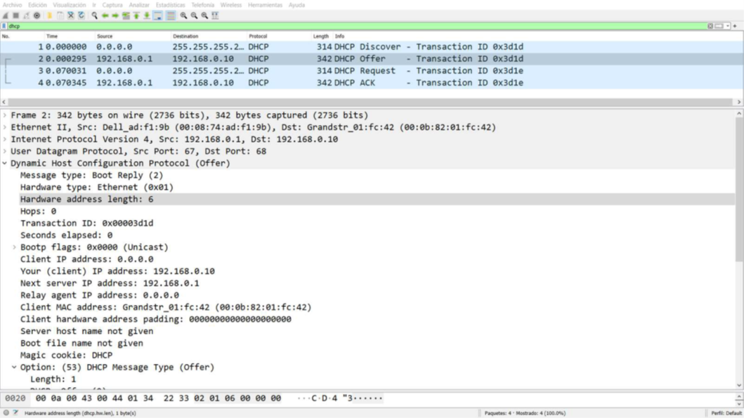 Traza de Wireshark