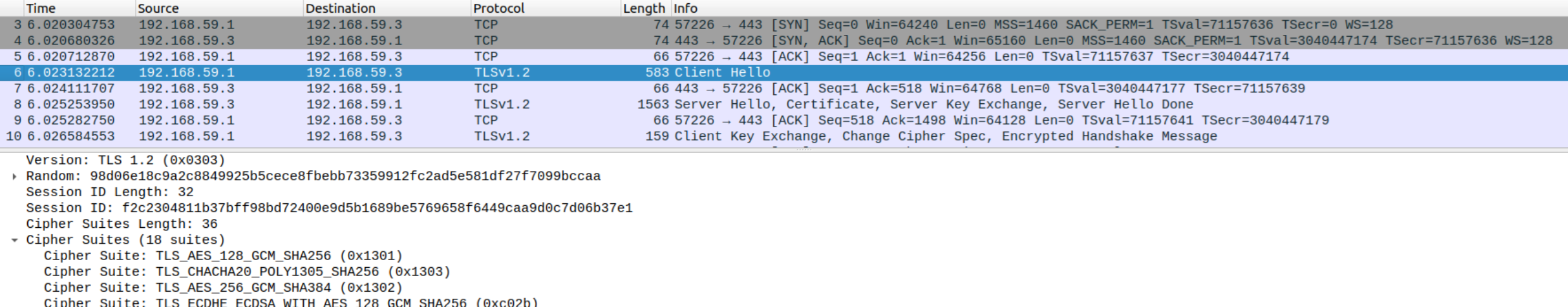 Traza de Wireshark