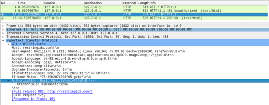 Traza de Wireshark